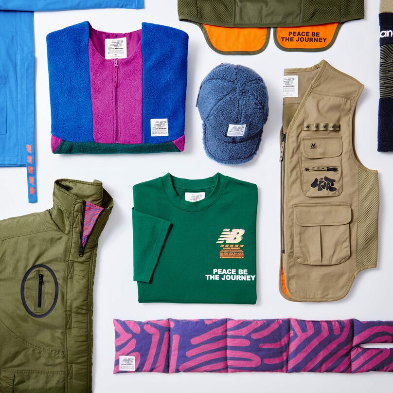 Laydown shot of all the Salehe Bembury Accessories Collection.